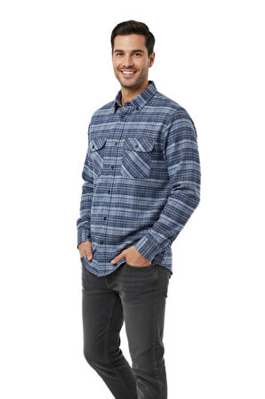 Erkek Kışlık Çift Cep Kapaklı Gömlek BGL-ST04931