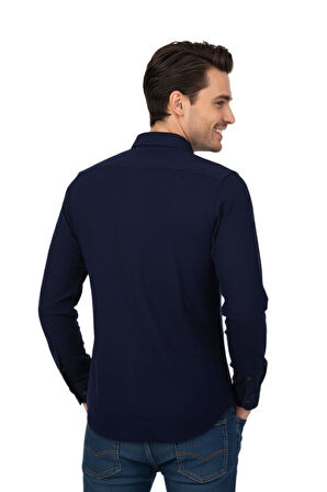 Erkek Kışlık Silim Fit Kaşkorse Dokuma Gömlek BGL-ST04935