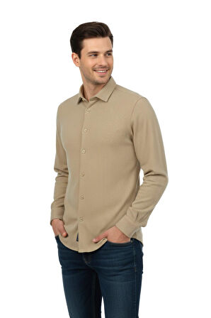 Erkek Kışlık Silim Fit Kaşkorse Dokuma Gömlek BGL-ST04935
