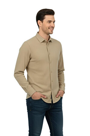 Erkek Kışlık Silim Fit Kaşkorse Dokuma Gömlek BGL-ST04935