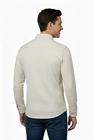 Erkek Spor Silim Fit Dokuma Gömlek BGL-ST04946