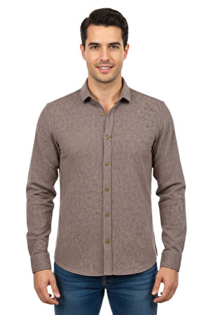 Erkek Spor Silim Fit Dokuma Gömlek BGL-ST04946