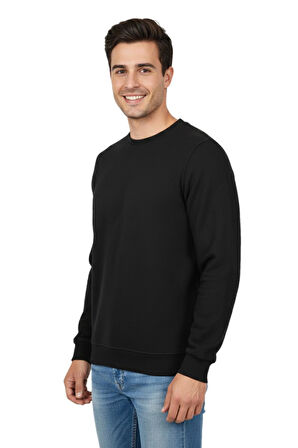 Erkek Sıfır Yaka Petek Doku Regular Fit Sweatshirt BGL-ST04950