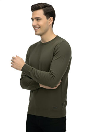 Erkek Spor Sıfır Yaka Regular Fit Kazak BGL-ST04953