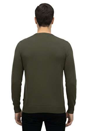 Erkek Spor Sıfır Yaka Regular Fit Kazak BGL-ST04953