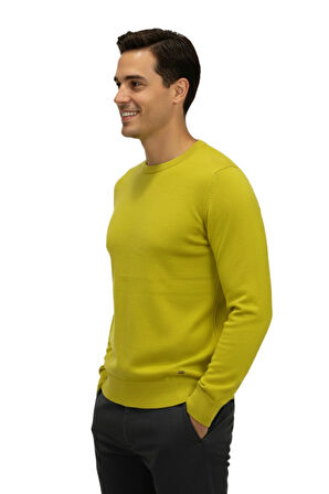 Erkek Spor Sıfır Yaka Regular Fit Kazak BGL-ST04953