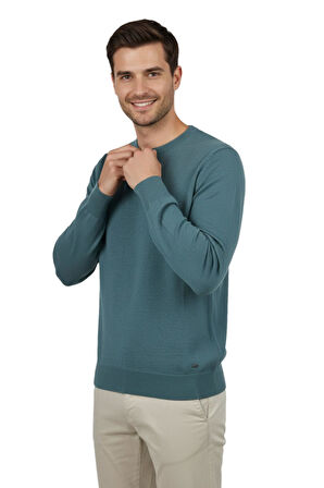 Erkek Spor Sıfır Yaka Regular Fit Kazak BGL-ST04953