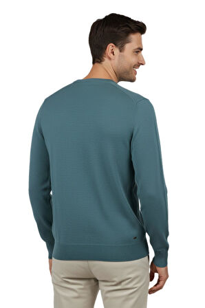 Erkek Spor Sıfır Yaka Regular Fit Kazak BGL-ST04953