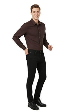Erkek Spor Silim Fit Kanvas Tek Cepli Gömlek BGL-ST04955