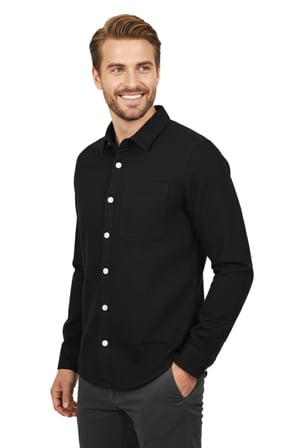 Erkek Spor Silim Fit Kanvas Tek Cepli Gömlek BGL-ST04955