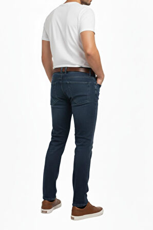 Erkek Silim Fit Jeans Tırnak Eskitme Model Pantolon 311 BGL-ST04975