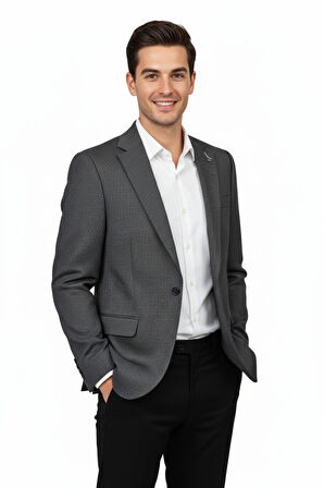 Erkek Tek Spor Ceket Çift Yırtmaçlı BGL-ST04982