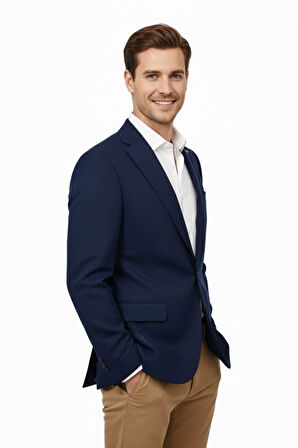 Erkek Tek Spor Ceket Çift Yırtmaçlı BGL-ST04982