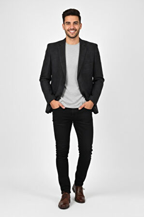 Erkek Kışlık Kumaş Tek Ceket 4 Drop BGL-ST04983