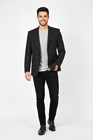 Erkek Kışlık Kumaş Tek Ceket 4 Drop BGL-ST04983