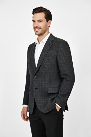 Erkek Kışlık Kumaş Tek Ceket 4 Drop BGL-ST04986