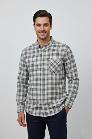 Erkek Kışlık Tek Cep Klasik Gömlek BGL-ST04990