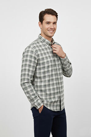 Erkek Kışlık Tek Cep Klasik Gömlek BGL-ST04990