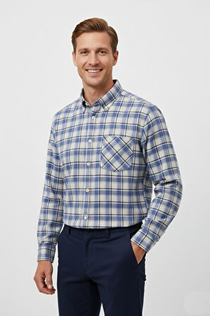 Erkek Kışlık Tek Cep Klasik Gömlek BGL-ST04990