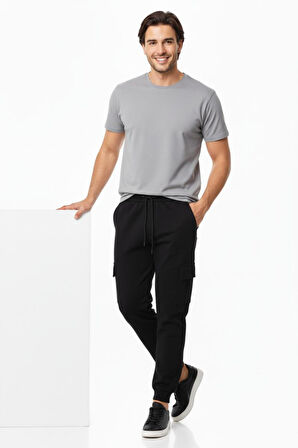 Erkek Kargo Cepli Manşetli Eşofman Altı 091 BGL-ST04783