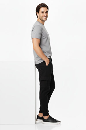 Erkek Kargo Cepli Manşetli Eşofman Altı 091 BGL-ST04783