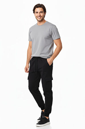 Erkek Kargo Cepli Manşetli Eşofman Altı 091 BGL-ST04783