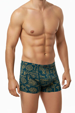 Erkek Likralı Baskı Desenli Boxer  BGL-ST05009