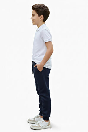 Lacivert Renk 3 İplik Manşetli Kız Erkek Çocuk Eşofman Alt BGL-ST05046