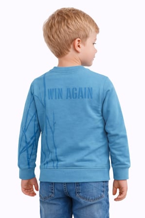Erkek Çocuk Önü Arkası Baskılı Sweatshirt BGL-ST05241