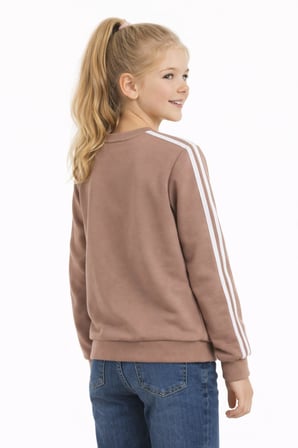 Kız Çocuk Kol Şeritli Sweatshirt BGL-ST05269