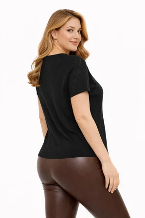 Kadın Triko Kısa Kol Bluz BGL-ST05305