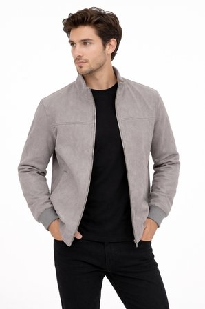 Erkek Regular Fit Mevsimlik Hakim Yaka Süet Spor Mont BGL-ST05333