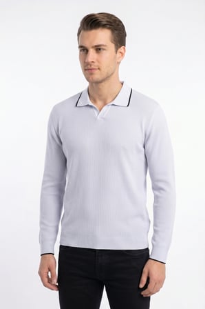Erkek Spor Polo Yaka Mevsimlik Kazak BGL-ST05363