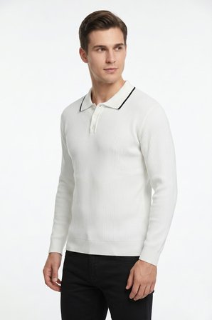 Erkek Spor Polo Yaka Mevsimlik Kazak BGL-ST05364