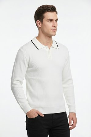 Erkek Spor Polo Yaka Mevsimlik Kazak BGL-ST05364