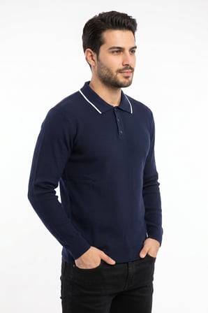 Erkek Spor Polo Yaka Mevsimlik Kazak BGL-ST05364