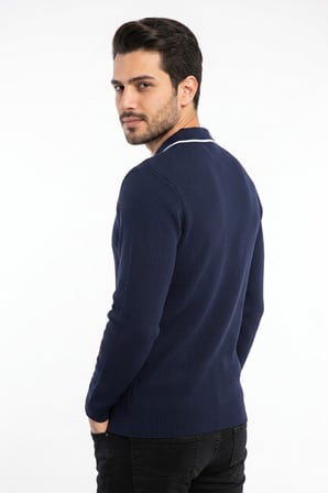 Erkek Spor Polo Yaka Mevsimlik Kazak BGL-ST05364