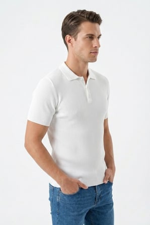 Erkek Spor Polo Yaka Triko Tişört BGL-ST05370