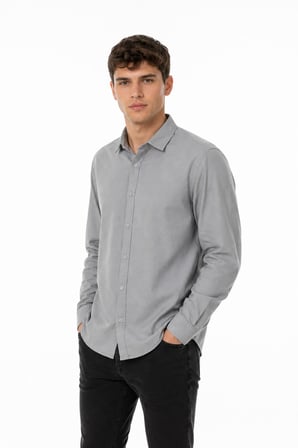 Erkek Spor Silim Fit Likralı Pamuklu Yazlık Gömlek BGL-ST05381