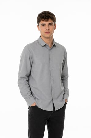 Erkek Spor Silim Fit Likralı Pamuklu Yazlık Gömlek BGL-ST05381