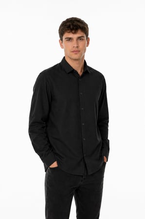 Erkek Spor Silim Fit Likralı Pamuklu Yazlık Gömlek BGL-ST05381
