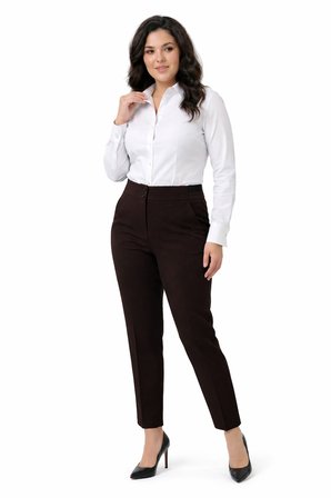 Kadın Kumaş Bilek Pantolon Bel Yarım Lastikli BGL-ST05389