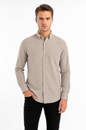 Erkek Spor Slim Fitt Uzun Kol  Gömlek BGL-ST05438