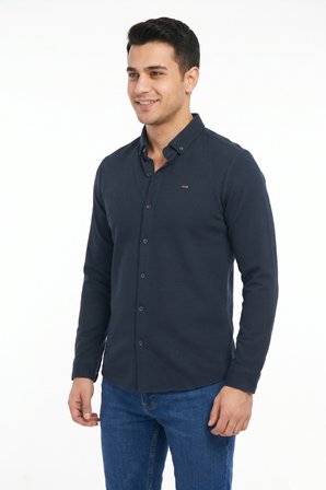 Erkek Spor Slim Fitt Uzun Kol  Gömlek BGL-ST05440
