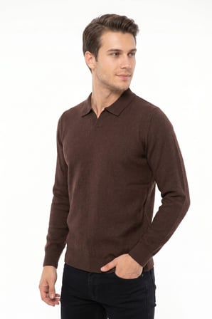 Erkek Spor Polo Yaka Mevsimlik Kazak BGL-ST05444