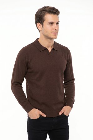 Erkek Spor Polo Yaka Mevsimlik Kazak BGL-ST05444