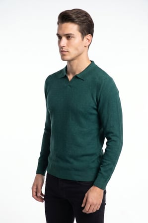 Erkek Spor Polo Yaka Mevsimlik Kazak BGL-ST05444