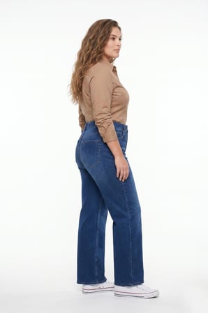 Kadın Yüksek Bel Wide Leg Denim Bol Pantolon BGL-ST05449