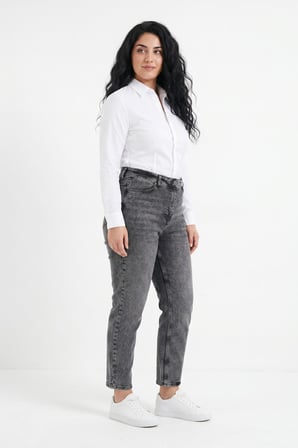 Kadın Yüksek Bel Mom Fit Jean Pantolon BGL-ST05450