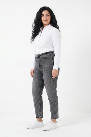 Kadın Yüksek Bel Mom Fit Jean Pantolon BGL-ST05450